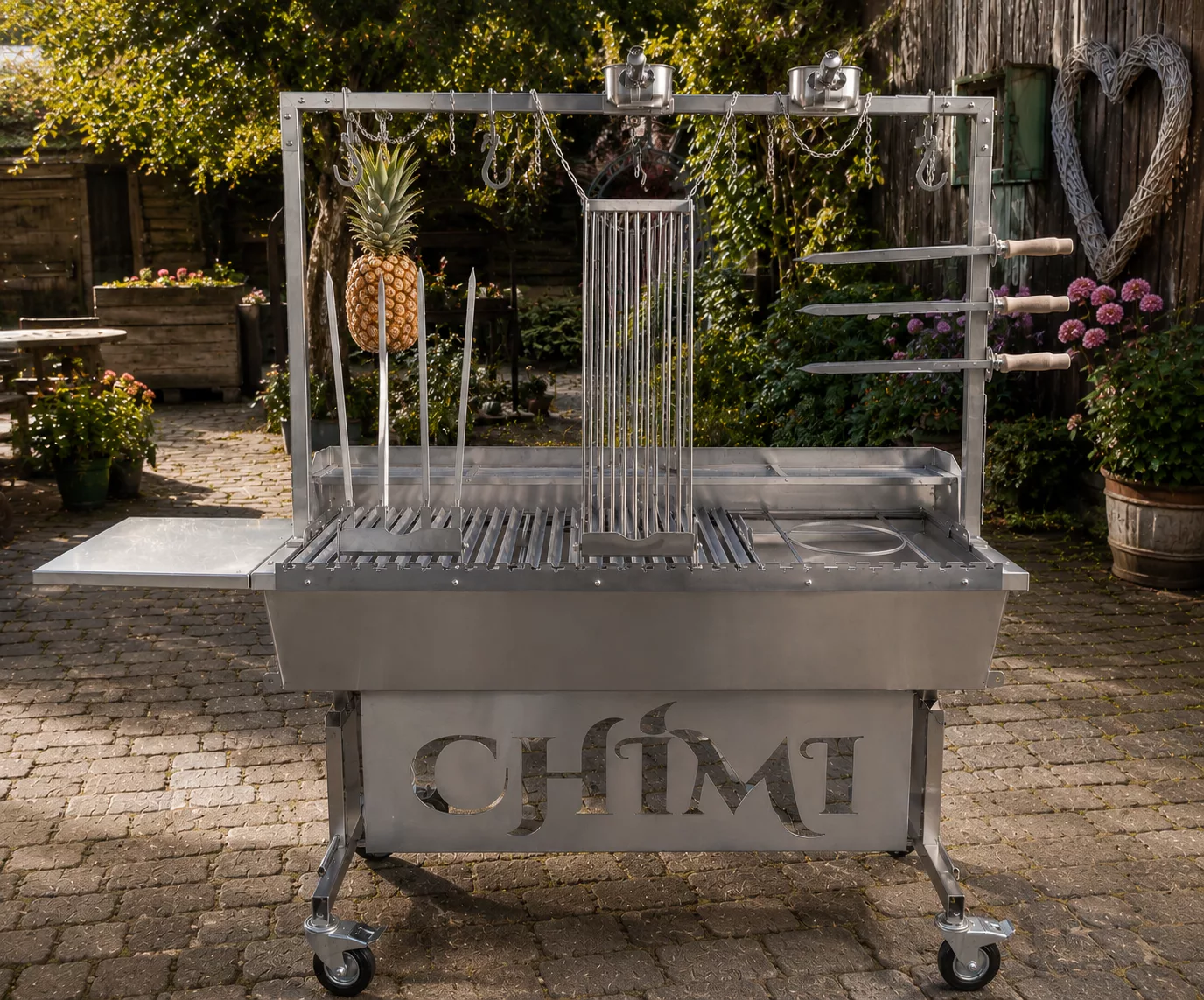 Don Gaucho 1 unser neuer Hauptgrill der Chef. Modular massiv Edelstahl, Steaks, Spieße, Grillpfannen, Flammlachs, uvam all in one