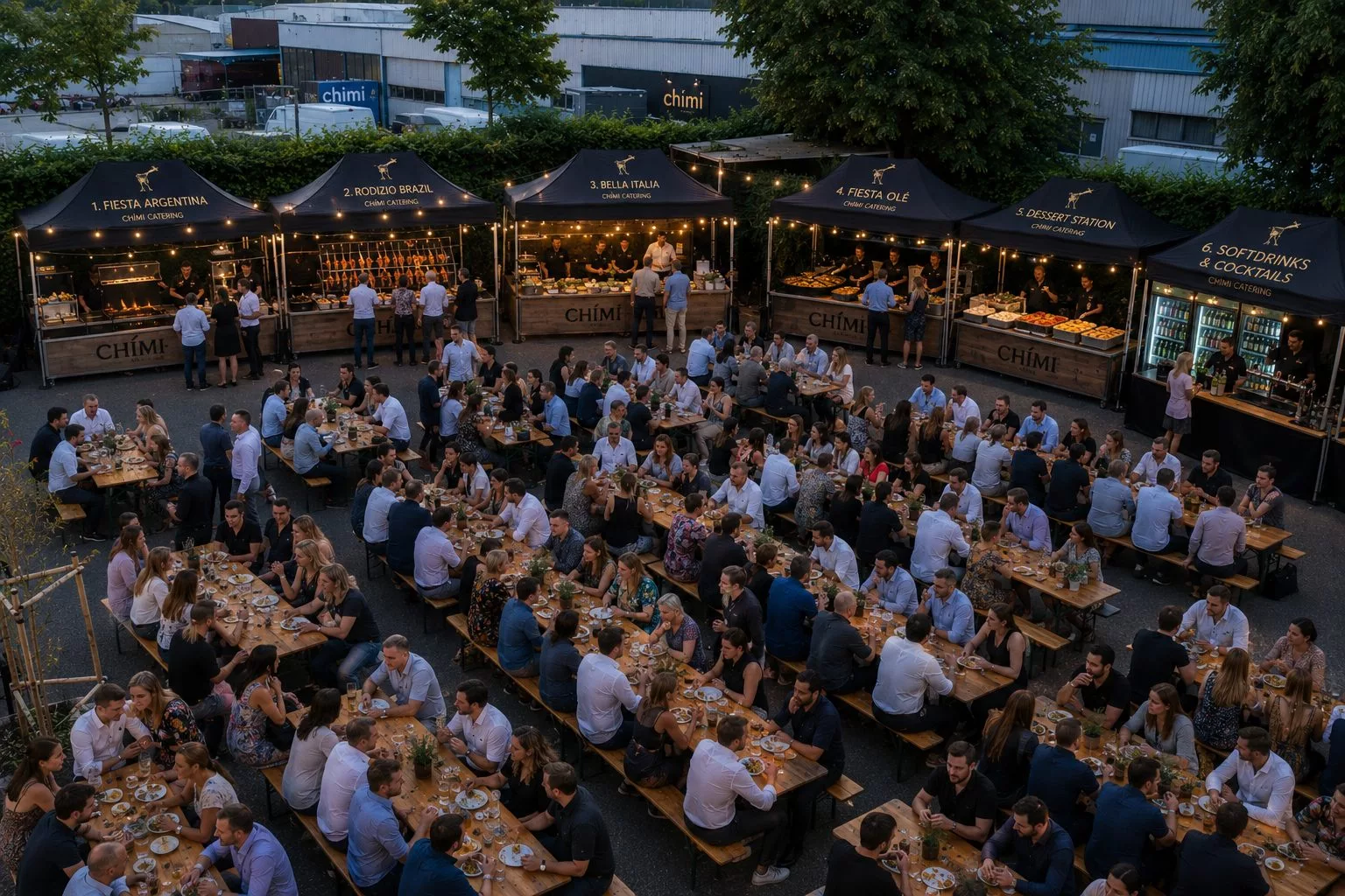Chimi Multi Catering Stationen Firmenfeier