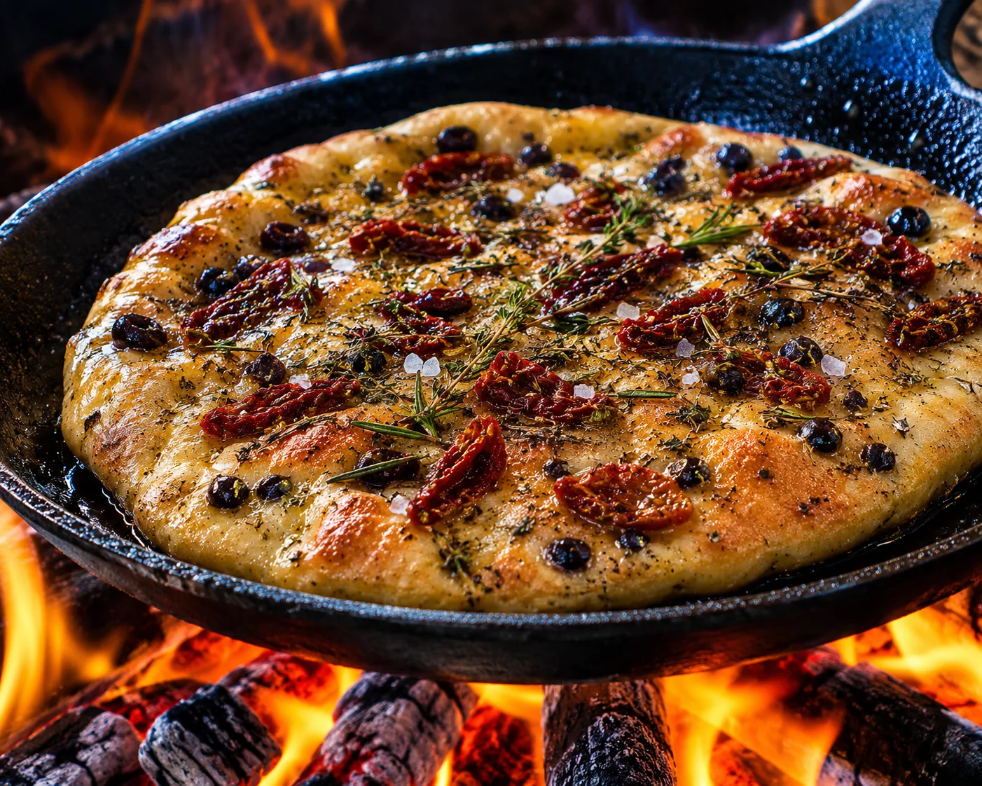 mediterranes fladenbrot vom grill