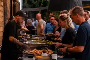 speiseausgabe auf einem unserer events