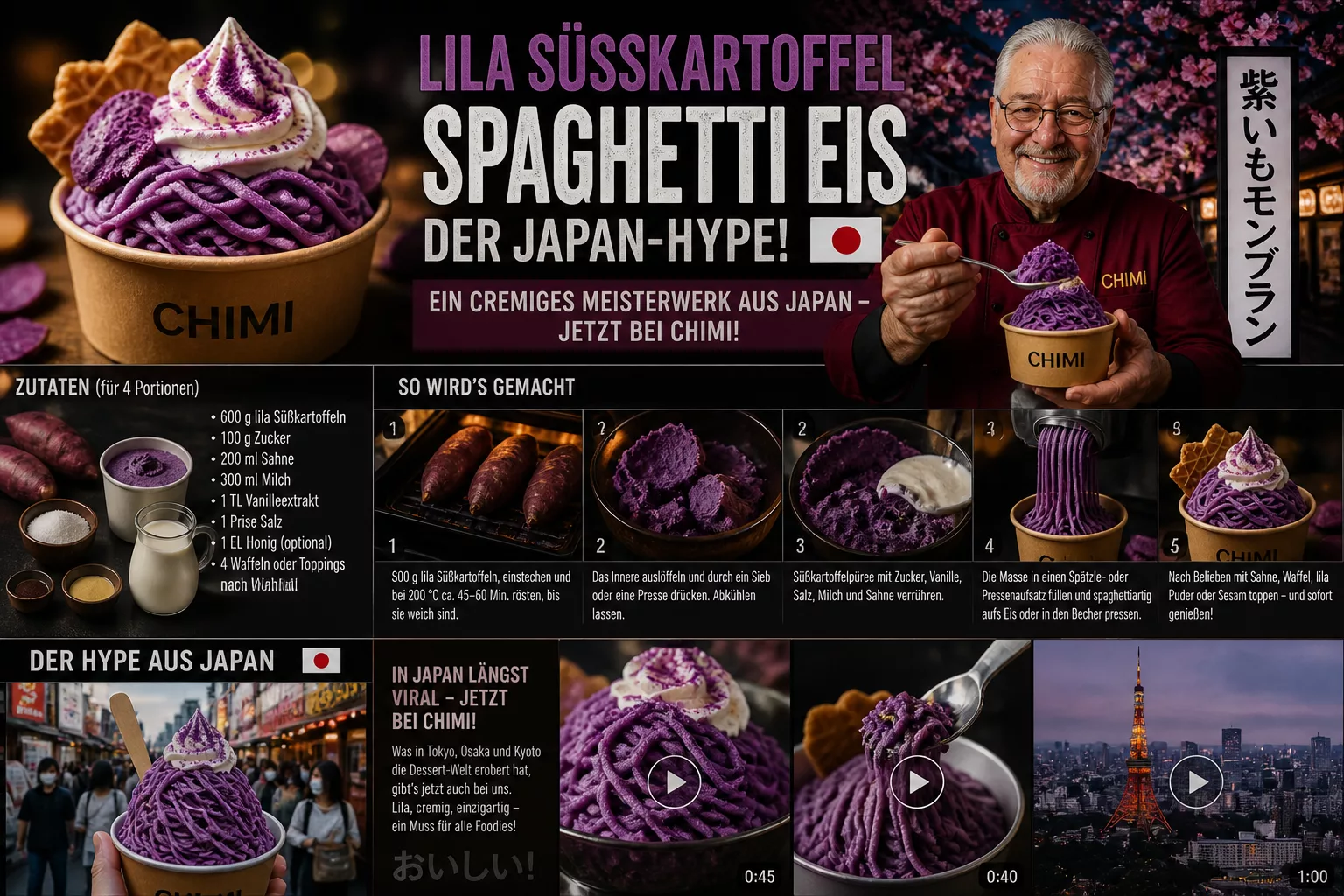 Süsskartoffel Eis