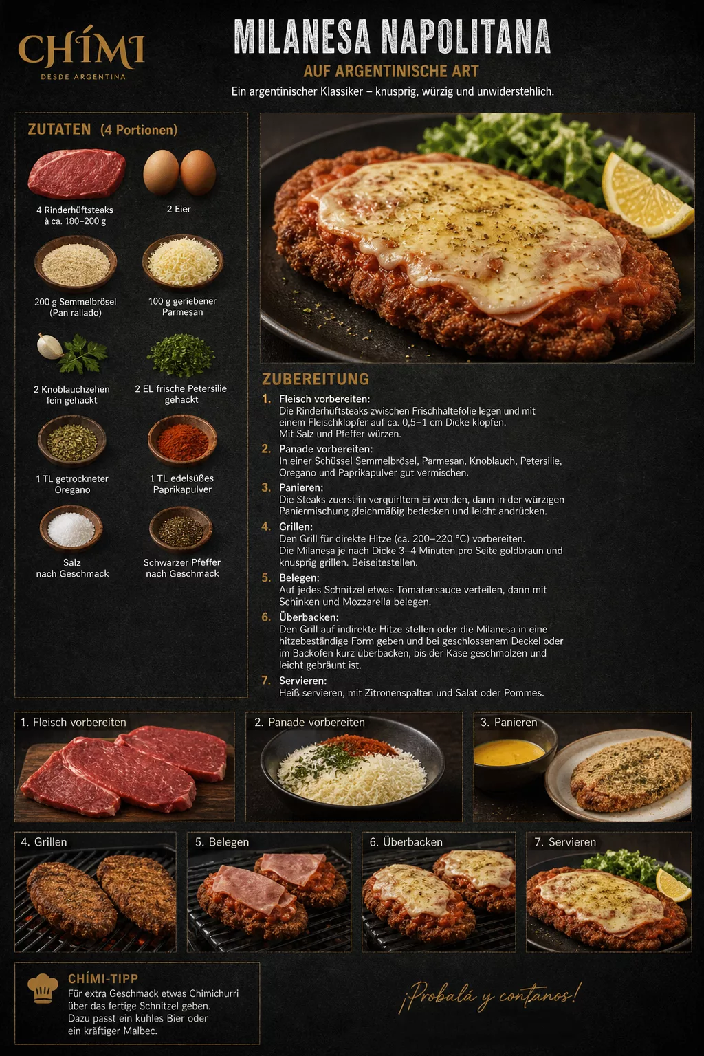 Rezept Milanesa napolistana argentinische Variante