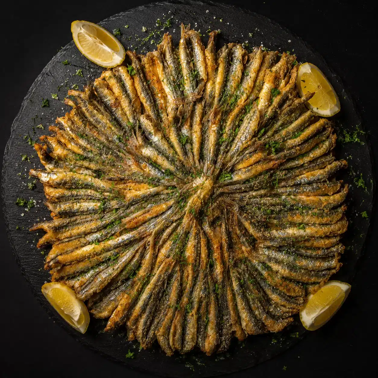 sardinen aus der pfanne beim tapas catering köln