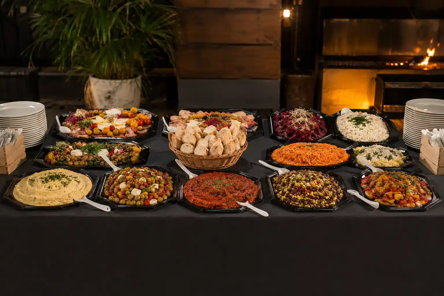 frische beilagen, salate, Dips uvam beim Grillcatering chimigrillt.de