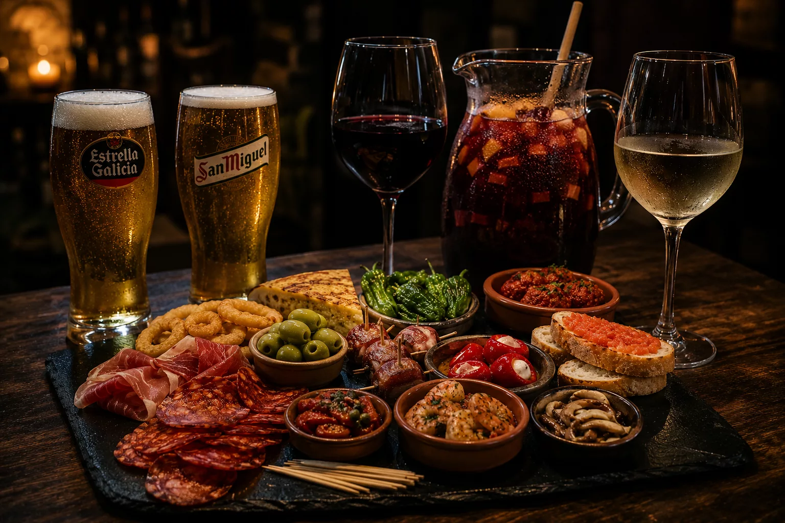 Tapas Catering Vielfältige Speisen und Getränke