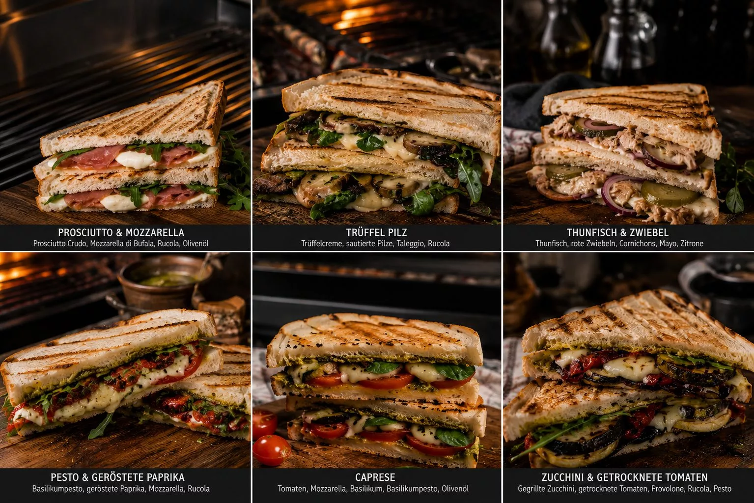 unsere Tramezzini Sandwiches, als halbe, ganze oder auch im Fingerfood Fromat beim Bella Italia Catering von Chimigrillt.de Eventcatering ausgerichtet