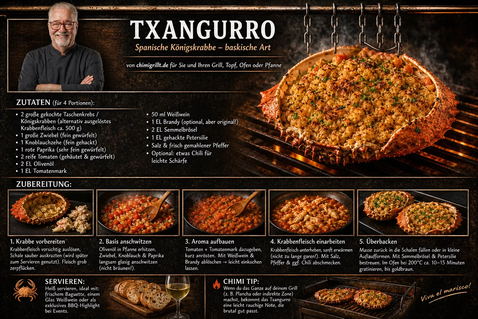 Txangurro Rezept aus dem Baskenland
