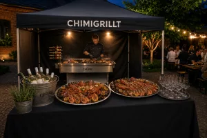 unser seafood grill zelt als eigenständige Grillcatering Station