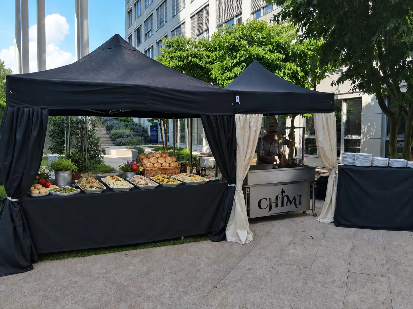 2 Stationen Grill Catering Köln Mediapark