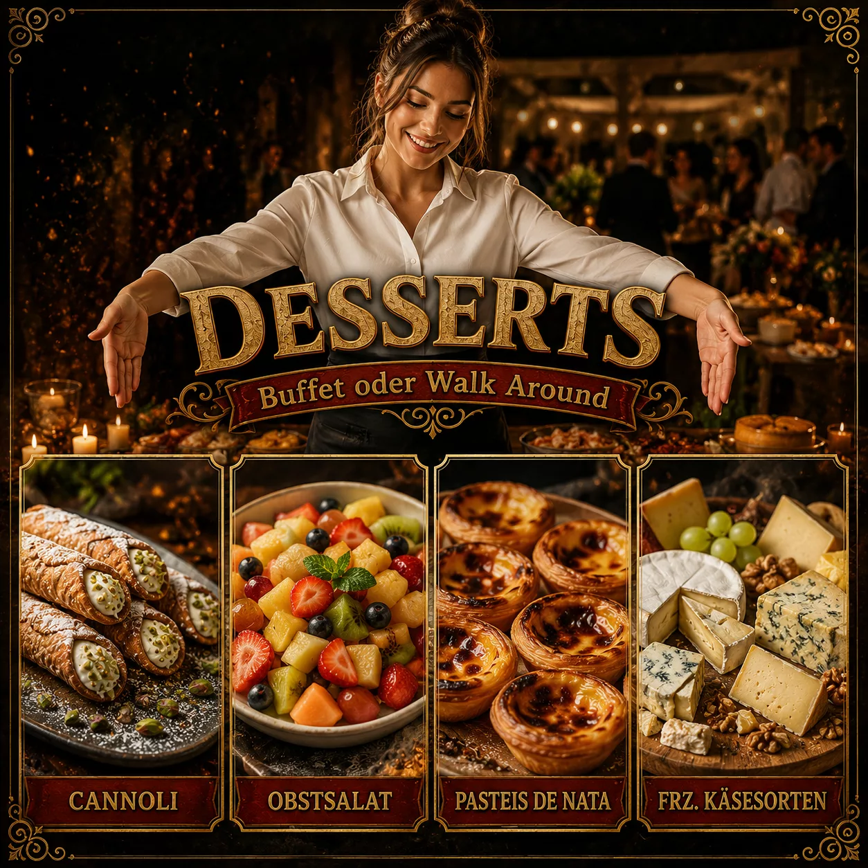 Dessert Variationen bei Chimigrillt.de Live Grill Catering