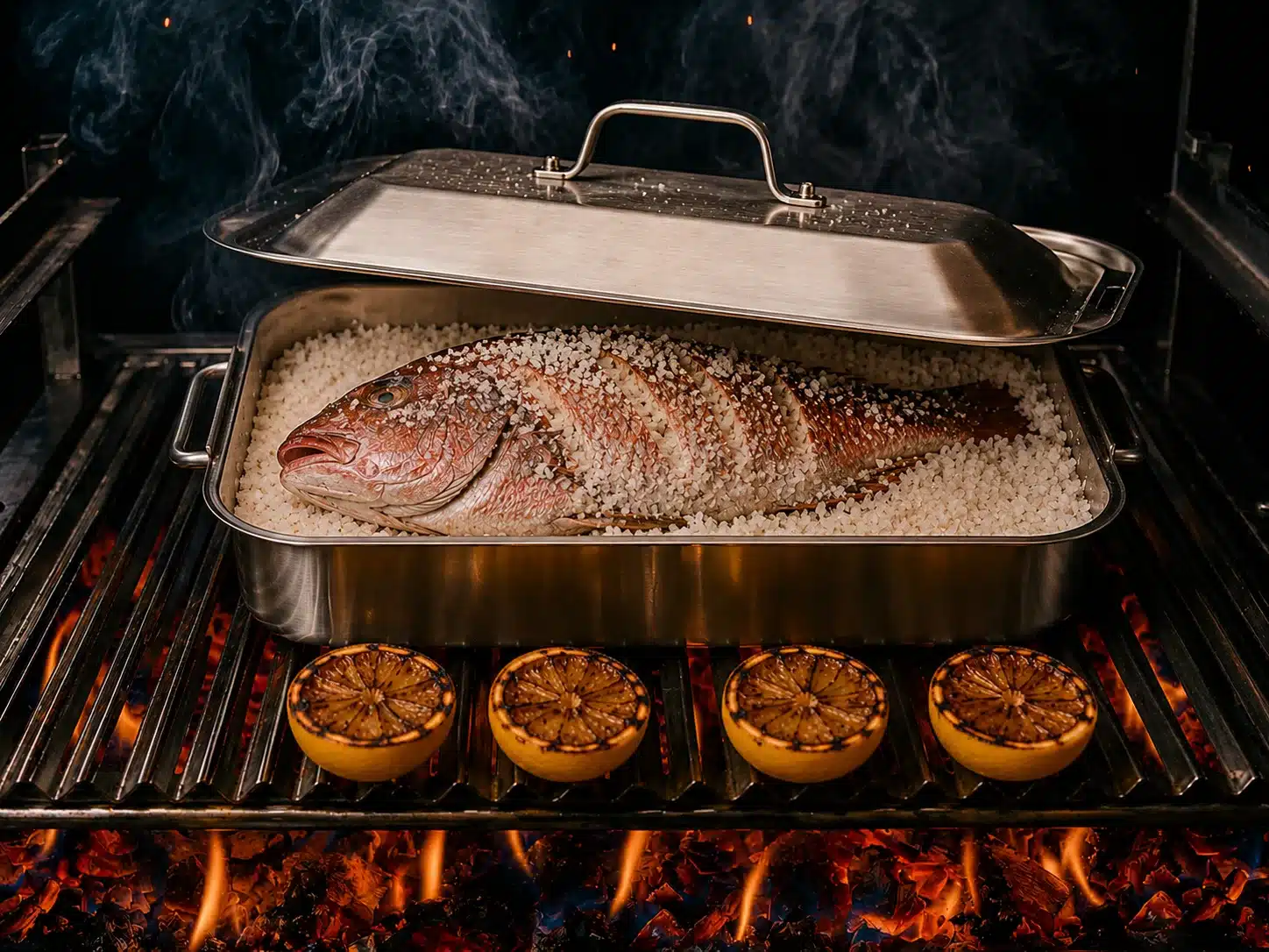 Red Snapper im Salzbett