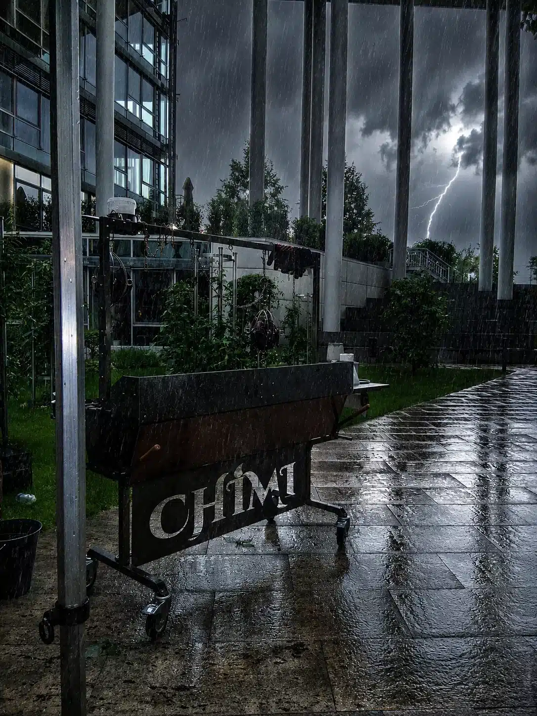 Grill Catering Unwetter