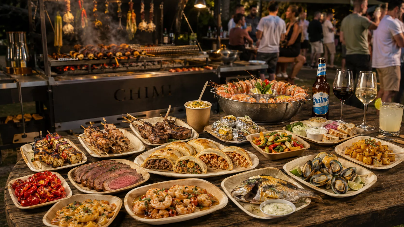 Unser leichtes, dennoch üppiges Sommerfest Catering mit Live Grill