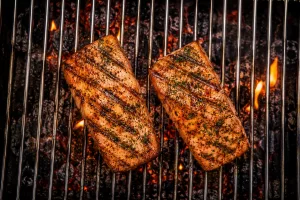 Tolle saftige Lachssteaks vom Grill