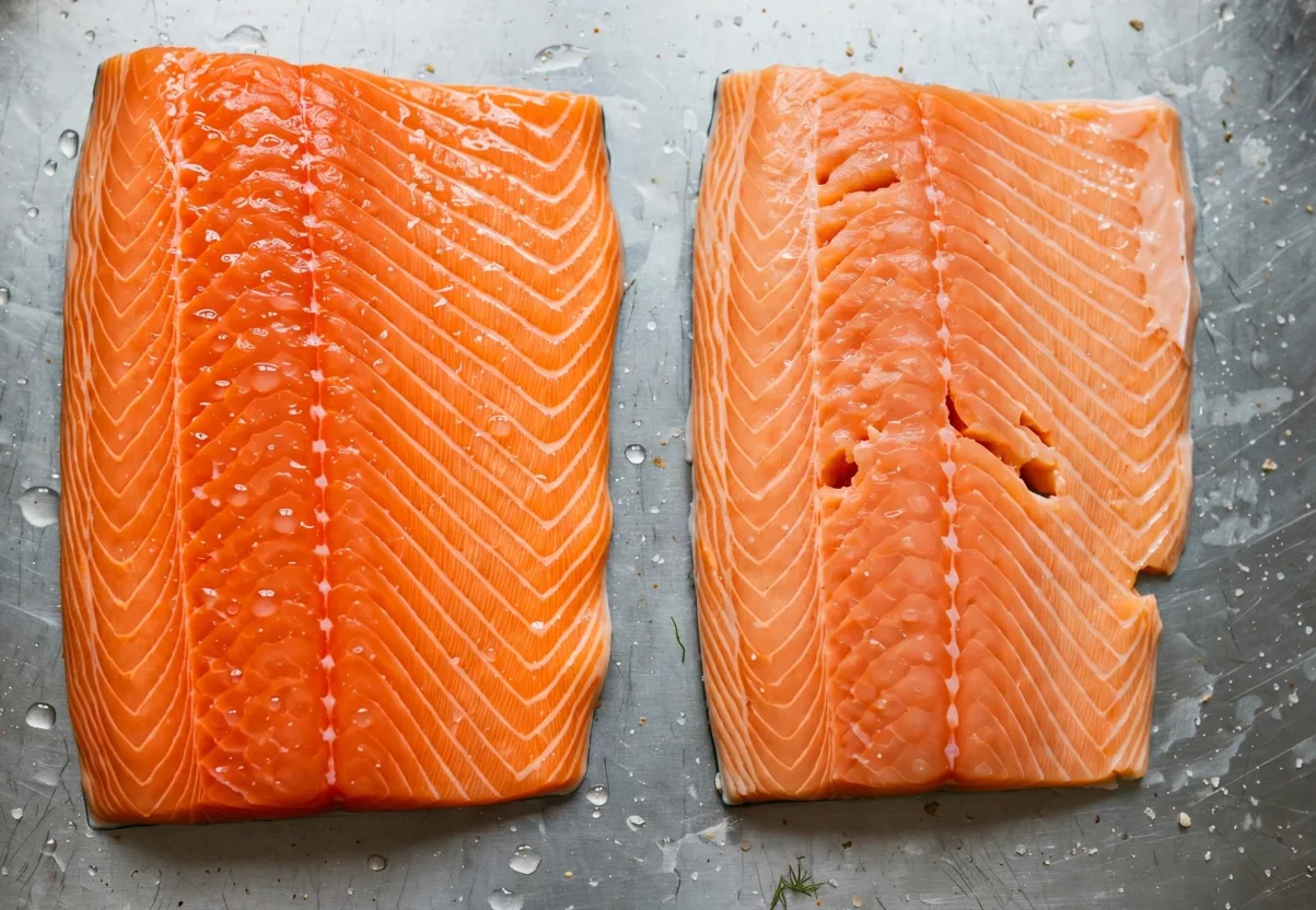 Unterschied zwischem frischem Lachs und tiefgek&uuml;hltem