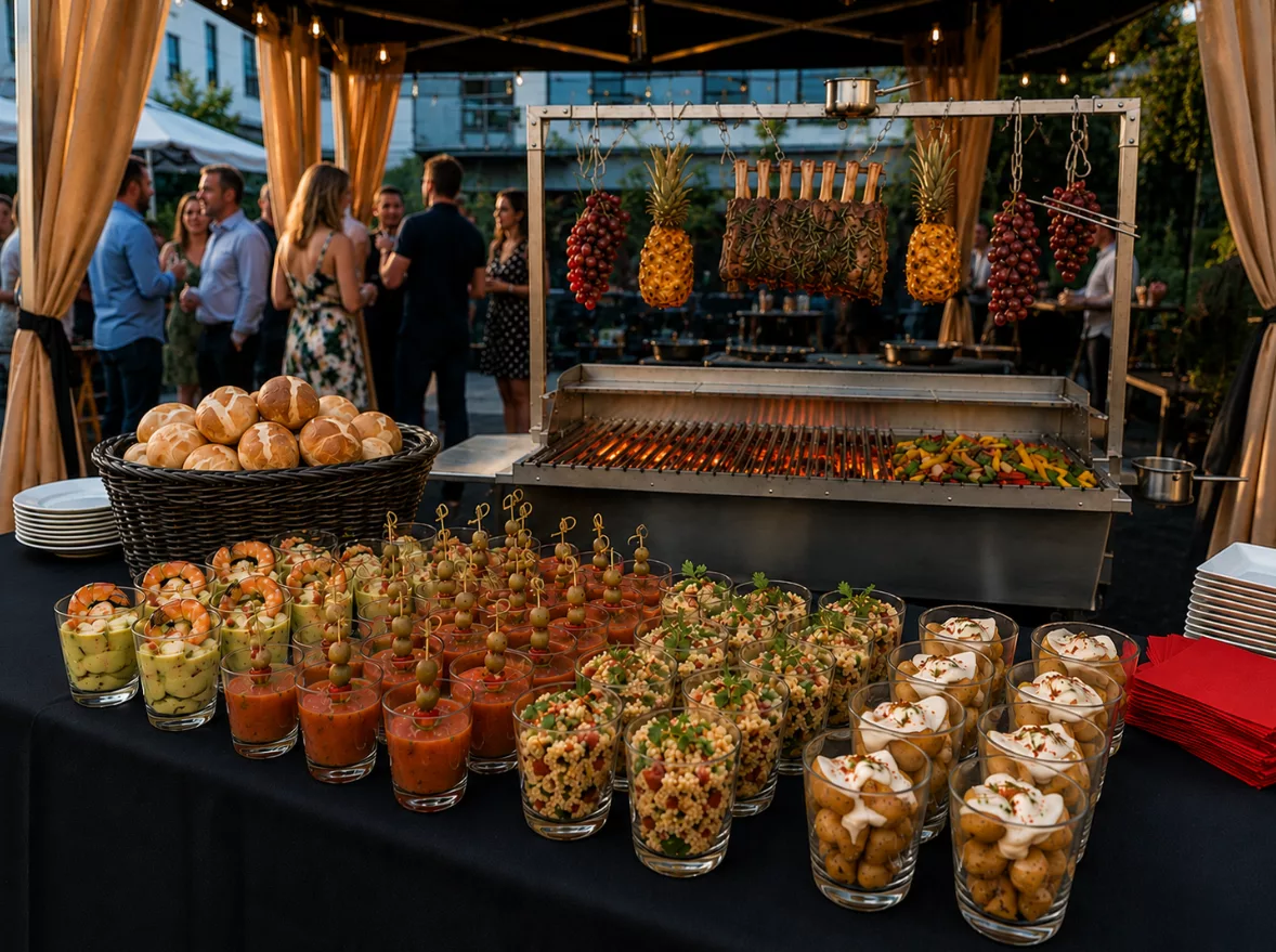 Catering Start mit kleinen Grüßen aus der Küche