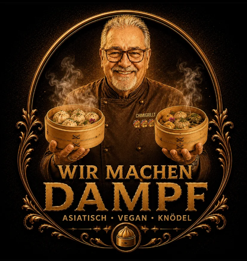 Bambusdämpfer vielfältive Speisen im Grillcatering