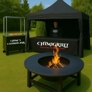 Zelt und Feuerplatte