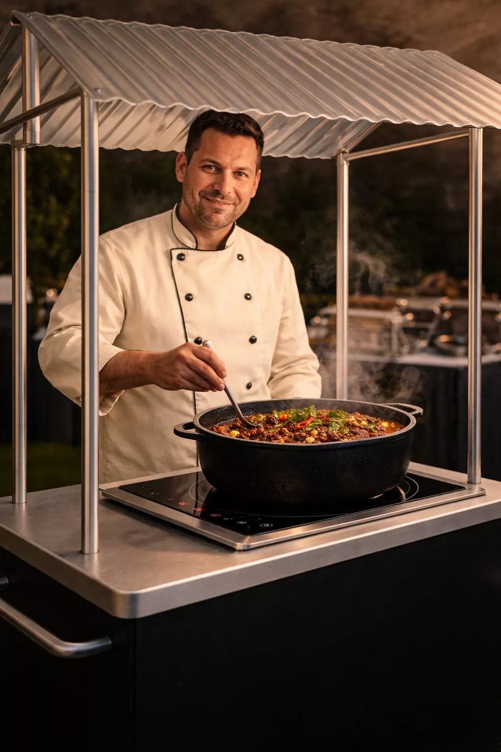 Catering Cart live Cooking Station