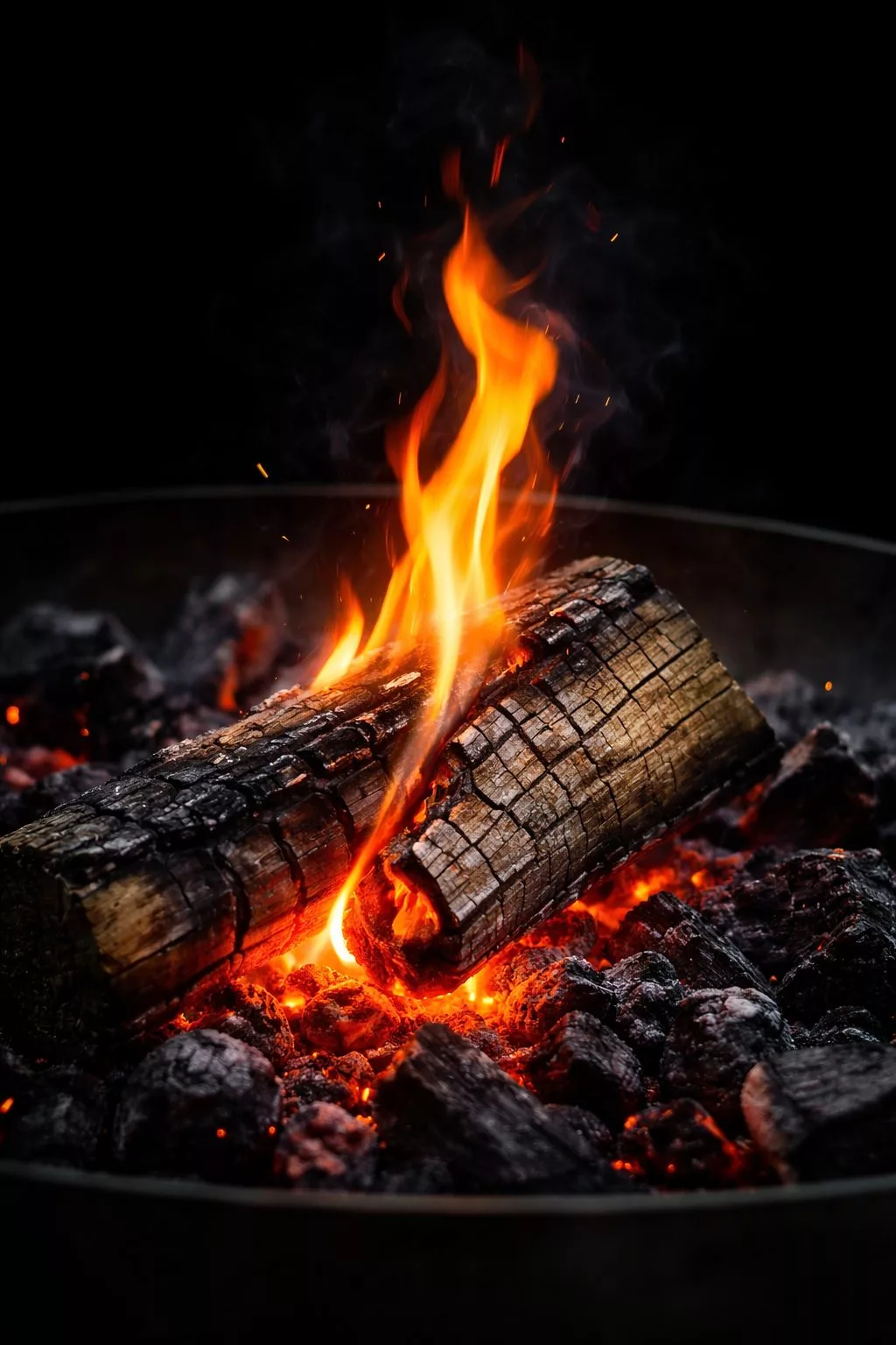 Brennende Feuerschale