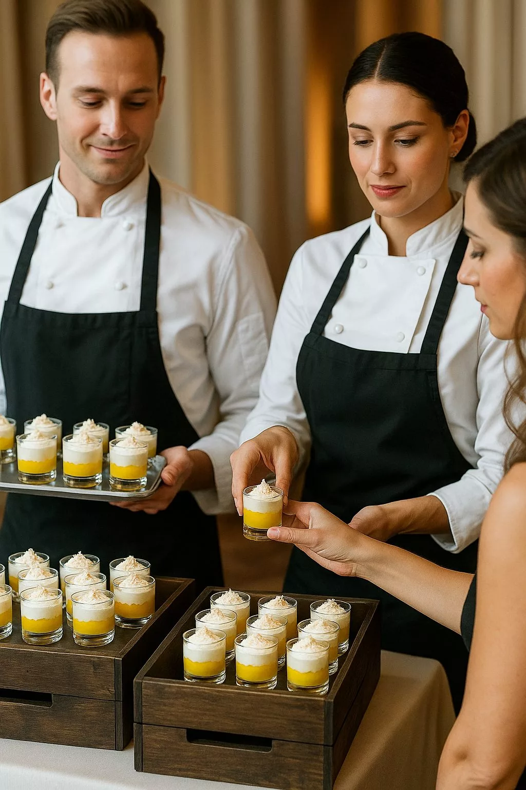 dessert station auf einem catering