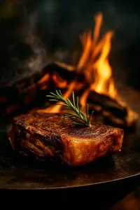 steak von der feuerplatte