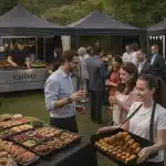 Grill Catering Köln Service Stationen, live Grill