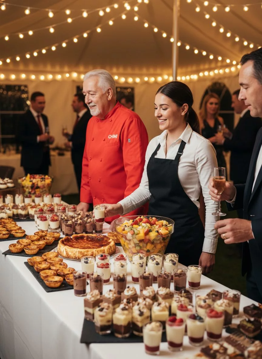Buffet mit vielen Dessers