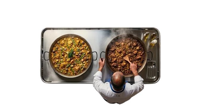 Paella Live cooking Catering Station