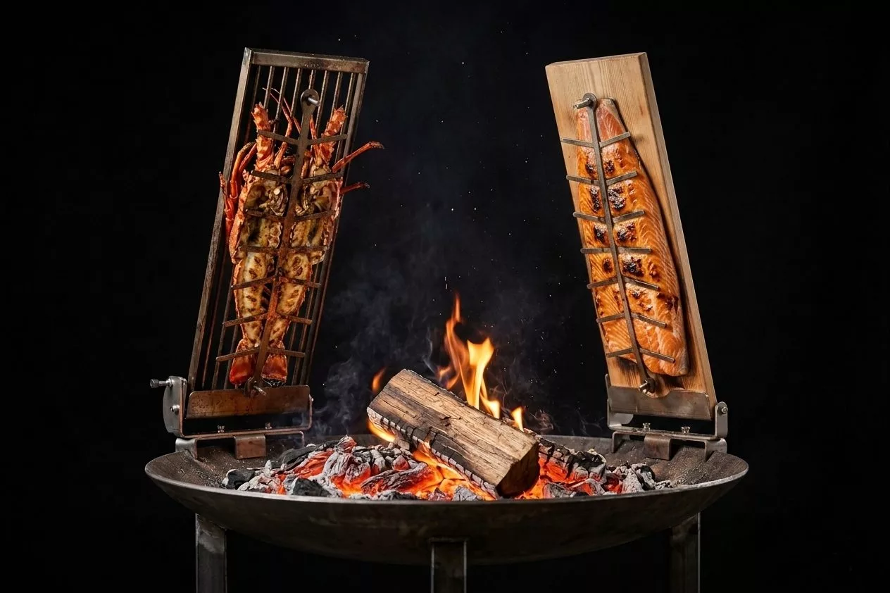 Feuerschale Lobster und Flammlachs