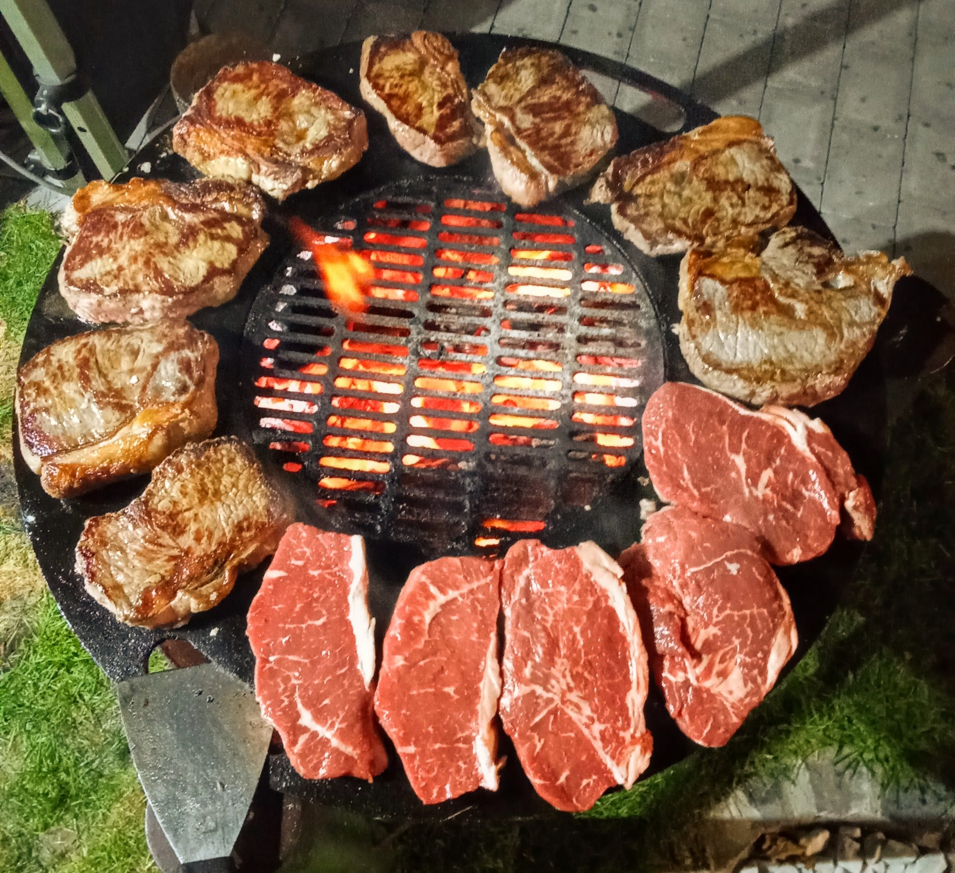 Steaks Feuerplatte