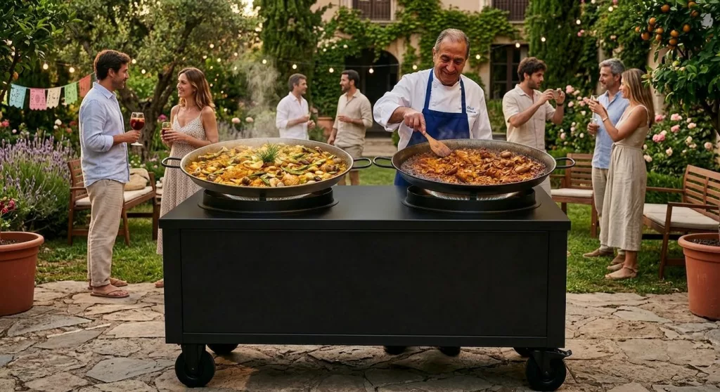 Paella Live cooking Catering Station