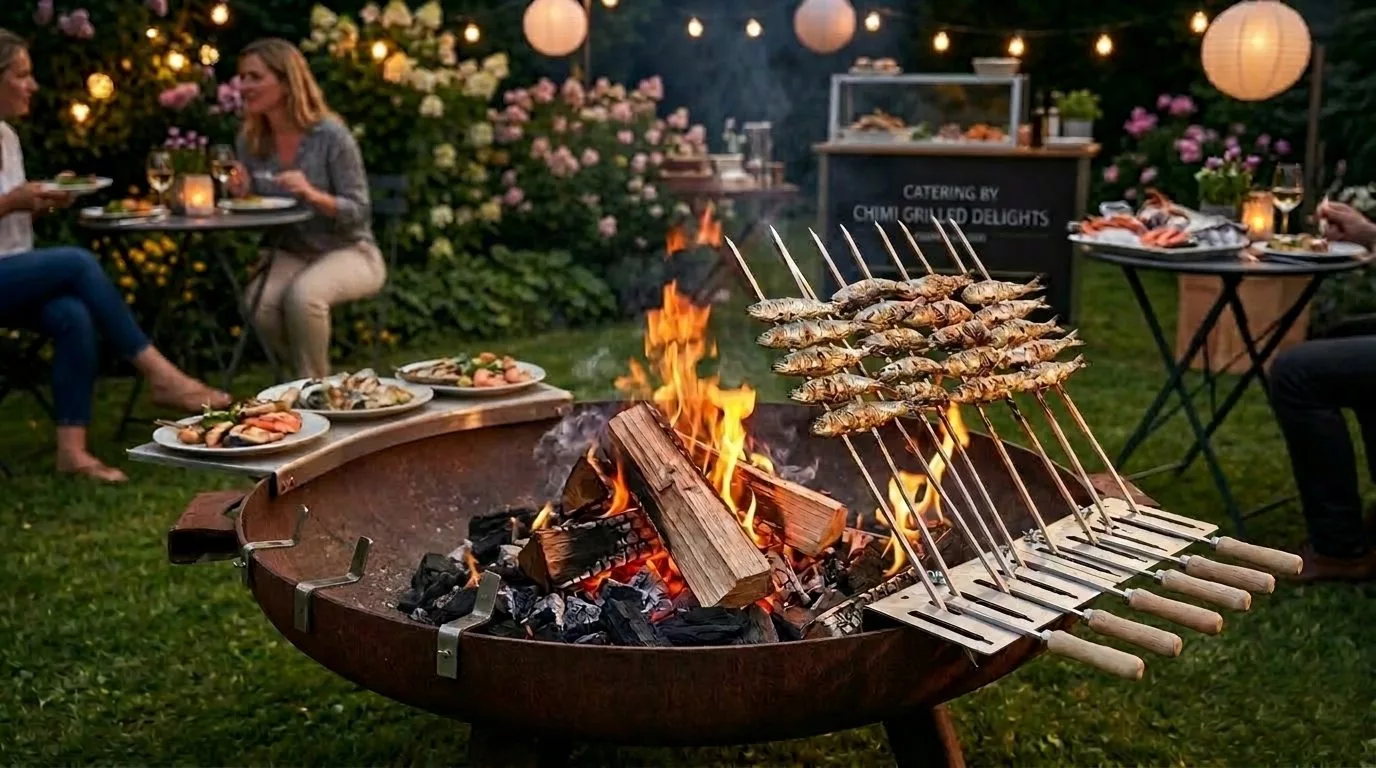Steckerlfisch, Feuerschale, Live Grill Catering Köln